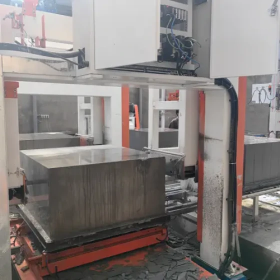 Apparatuur voor schuimbetonblokken