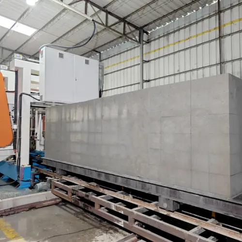 Apparatuur voor schuimbetonblokken