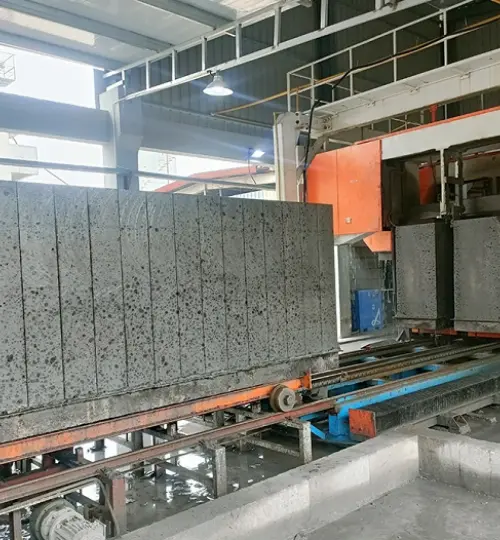 Liaoning klant niet-autoclaaf schuimbeton productielijn blok project