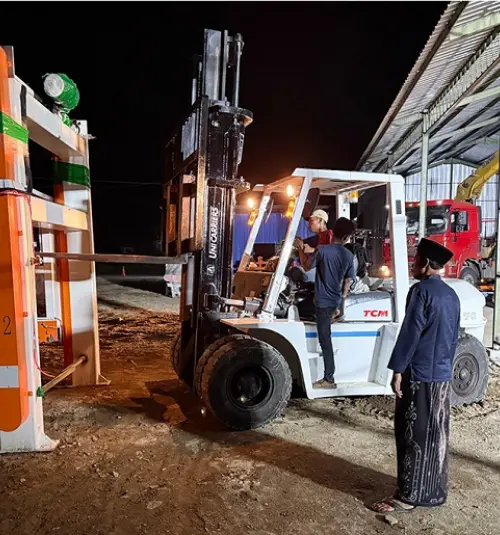 Zuidoost-Azië Indonesië Klant Automatische Lichtgewicht Block Productielijn Project